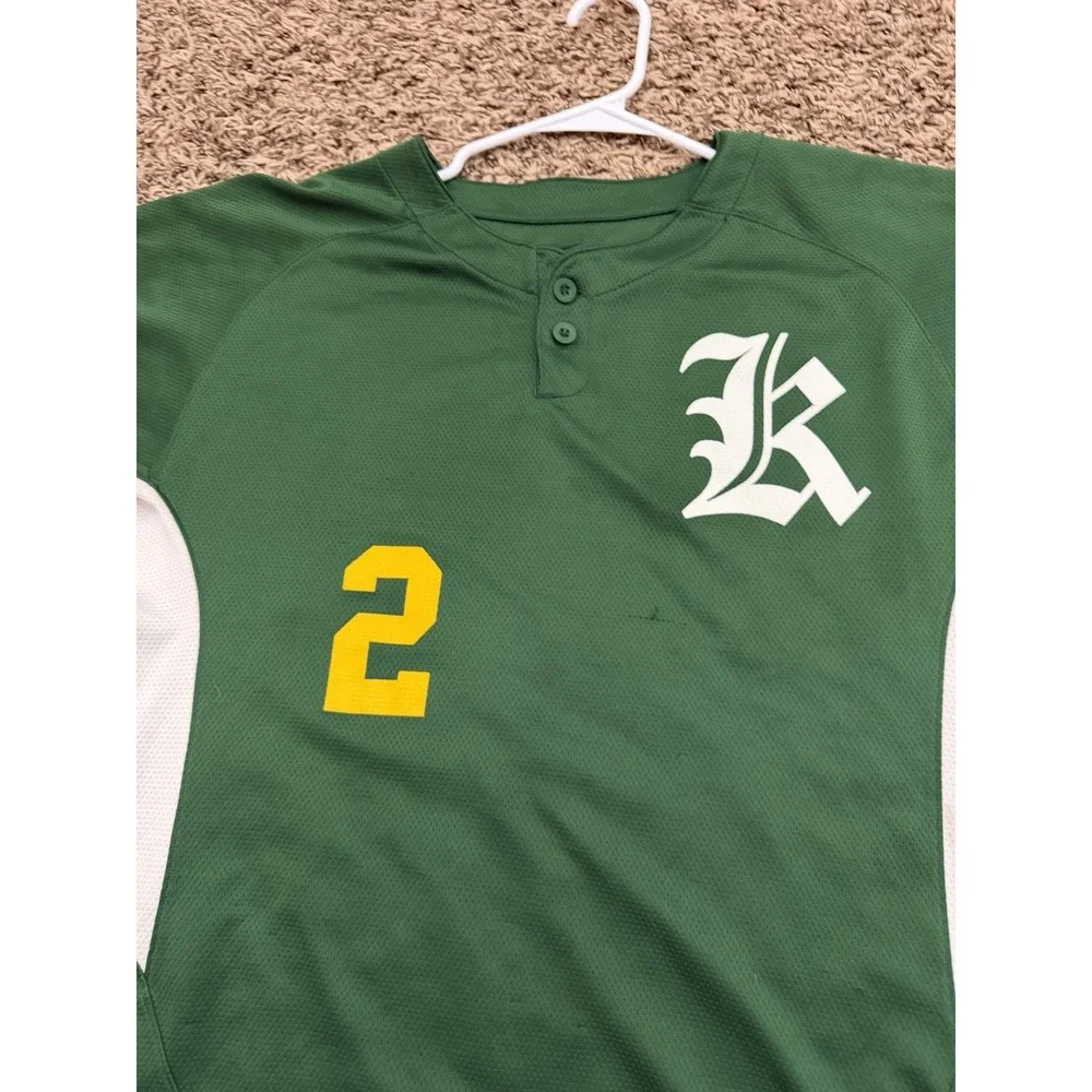 Vintage Nike Team Oakland A's Athletics Jersey #2 Dri Fit Green Mens Size Medium